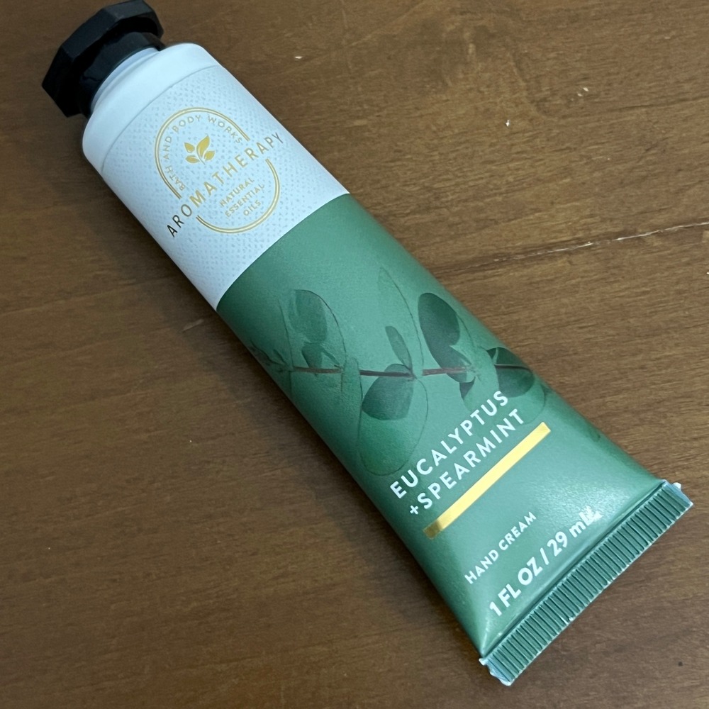 Bath & Body Works Aromatherapy Eucalyptus Spearmint Hand Cream 1oz Stress Relief